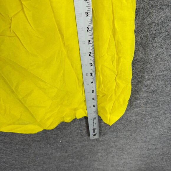 Old Navy Dress Women PM Petite Yellow Shift Short Sleeveless Lined Rayon Casual - Picture 6 of 7